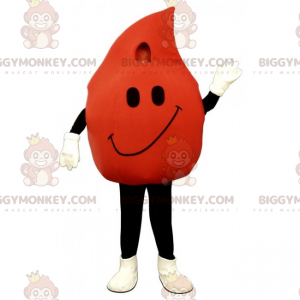 BIGGYMONKEY™ Bluttropfen-Maskottchen-Kostüm mit Lächeln -