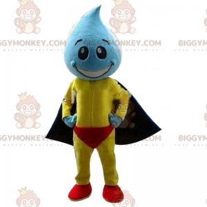 Kostým maskota BIGGYMONKEY™ Waterdrop s pláštěnkou –