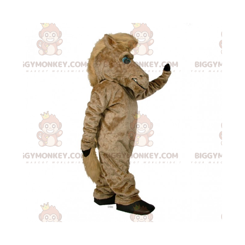BIGGYMONKEY™ stor hest med maskotkostume med lang manke - Heste maskoter - BIGGYMONKEY_017448 - BiggyMonkey.com