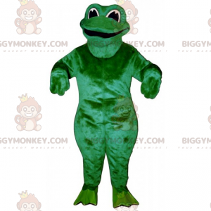 BIGGYMONKEY™ Lächelnder Frosch-Maskottchen-Kostüm -