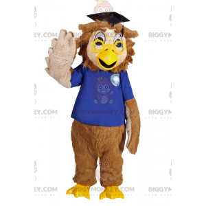 Στολή μασκότ BIGGYMONKEY™ Graduation Owls με κίτρινα γυαλιά - Μασκότ πουλιών - BIGGYMONKEY_017455 - BiggyMonkey.com