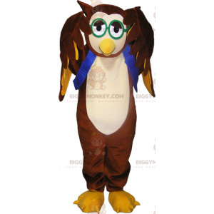 BIGGYMONKEY™ Owls and Green Glasses Mascot Costume -