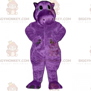 Costume de mascotte BIGGYMONKEY™ hippopotame violet -