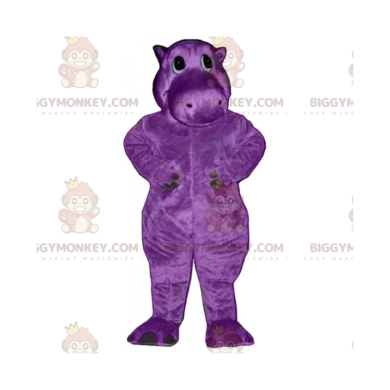 Costume de mascotte BIGGYMONKEY™ hippopotame violet - Costume de mascotte BIGGYMONKEY™ hippopotame violet -