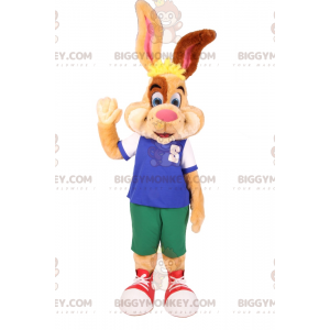 BIGGYMONKEY™ Two Tone Beige & Brown Rabbit Mascot Costume In
