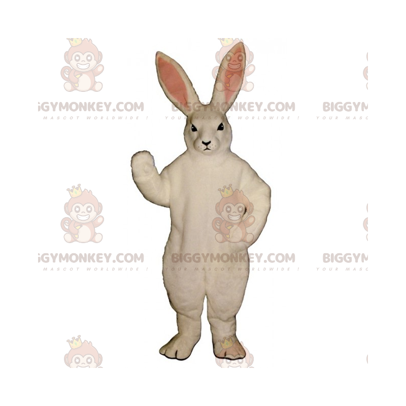 BIGGYMONKEY™ Vit kaninmaskotdräkt - BiggyMonkey maskot BIGGYMONKEY™ Vit kaninmaskotdräkt - BiggyMonkey maskot