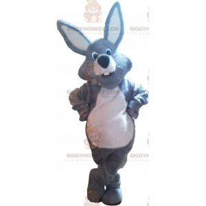 BIGGYMONKEY™ Graues Kaninchen-Maskottchen-Kostüm -