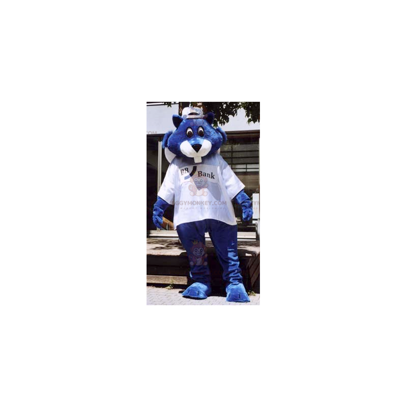 Blue Beaver BIGGYMONKEY™ maskottiasu - Biggymonkey.com Blue Beaver BIGGYMONKEY™ maskottiasu - Biggymonkey.com