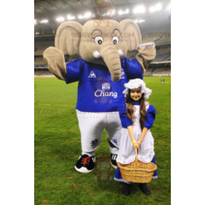 BIGGYMONKEY™ Costume da mascotte grande elefante grigio in
