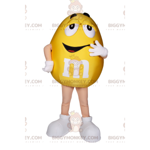 Costume de mascotte BIGGYMONKEY™ M&Ms Jaune - Biggymonkey.com