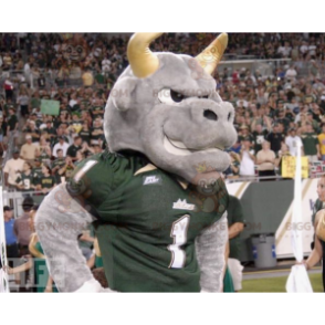 Fierce Looking Gray Buffalo BIGGYMONKEY™ Mascot Costume –