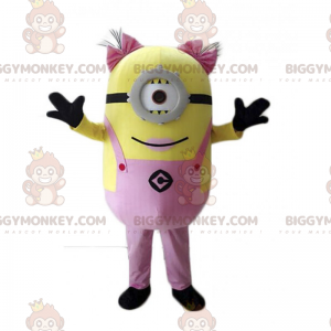 BIGGYMONKEY™ Minion maskotdräkt - flicka med flätor -