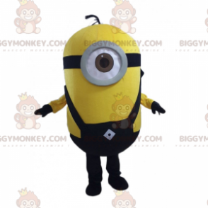 BIGGYMONKEY™ Minion Stuart Mascot Costume - Black Jumpsuit -