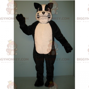 BIGGYMONKEY™ Aggressives schwarz-weißes Hundemaskottchen-Kostüm