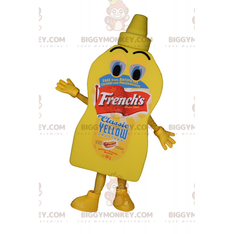 Costume da mascotte BIGGYMONKEY™ senape di French - Costume da mascotte BIGGYMONKEY™ senape di French -