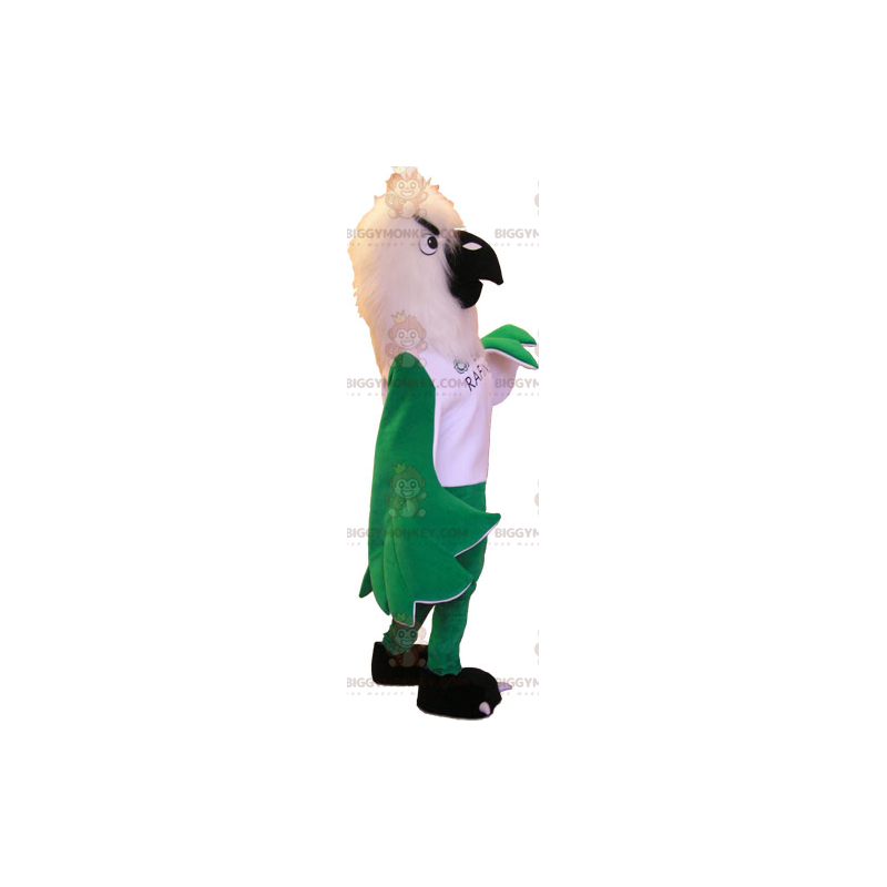 BIGGYMONKEY™ White Bird and Green Wings Mascot Costume -