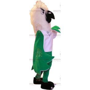 Disfraz de mascota de pájaro blanco y alas verdes de BIGGYMONKEY™ - Mascota del pájaro - BIGGYMONKEY_017516 - BiggyMonkey.com