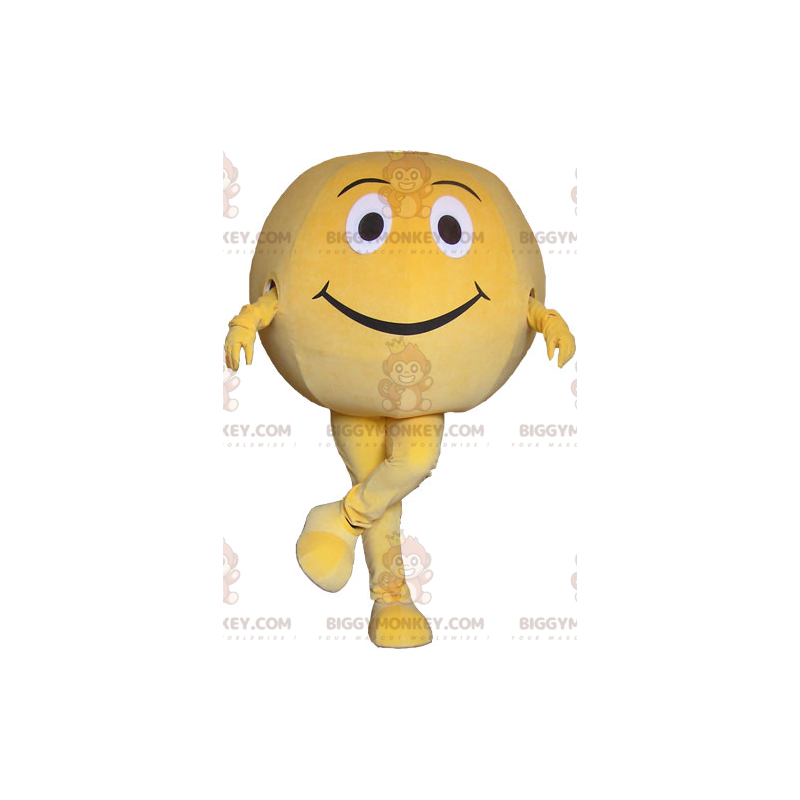 Costume de mascotte BIGGYMONKEY™ pamplemousse avec sourire - Costume de mascotte BIGGYMONKEY™ pamplemousse avec sourire -