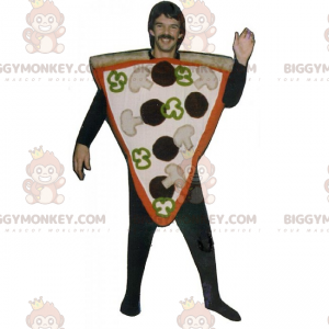 BIGGYMONKEY™ Costume da mascotte fetta di pizza condita -