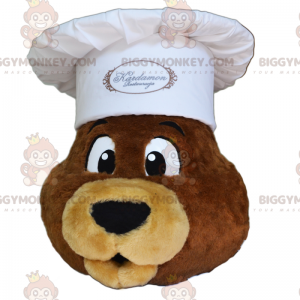 BIGGYMONKEY™ Character Mascot Costume - Chef Bear Head -