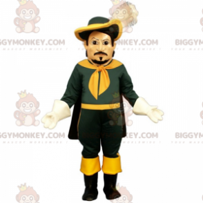 BIGGYMONKEY™ Maskottchen Kostüm Renaissance Charakter – Grünes