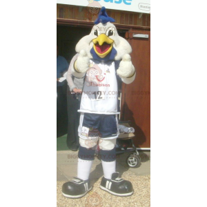 BIGGYMONKEY™ Disfraz de mascota de pájaro pato blanco en ropa
