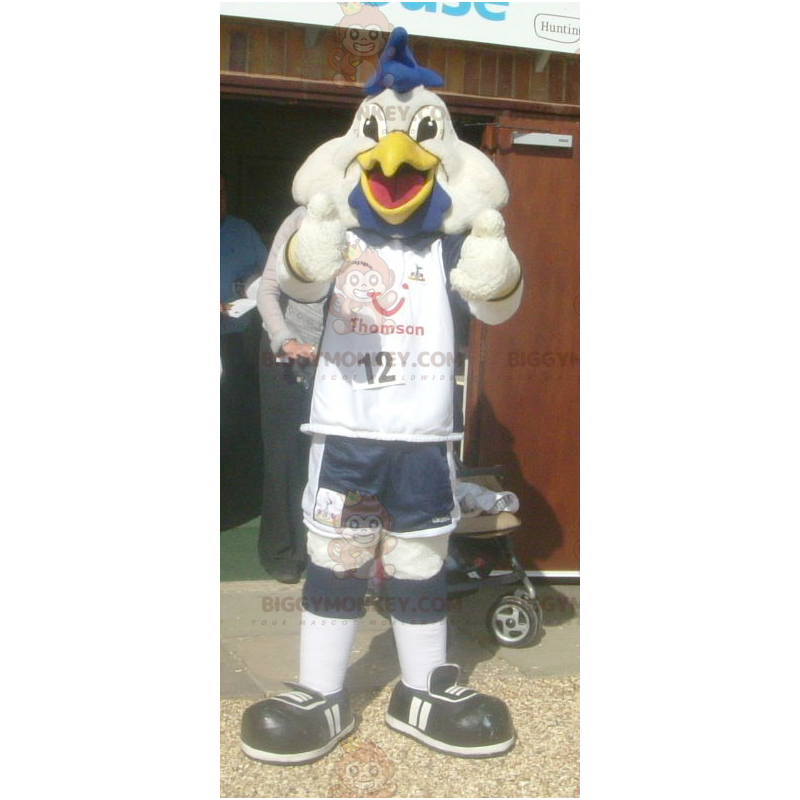 Costume de mascotte BIGGYMONKEY™ d'oiseau blanc de canard en Costume de mascotte BIGGYMONKEY™ d'oiseau blanc de canard en