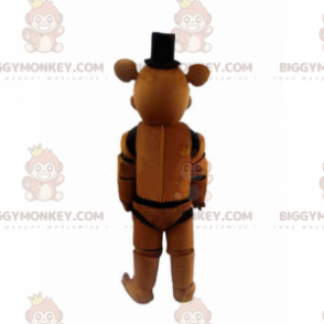 BIGGYMONKEY™ Cartoon-Charakter-Maskottchen-Kostüm – Bär mit Hut