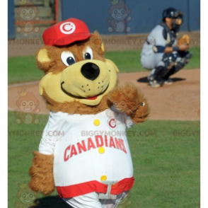 BIGGYMONKEY™ Costume da mascotte Orsetto grande marrone e
