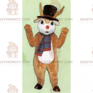 Kostium maskotki zimowej postaci BIGGYMONKEY™ — renifer