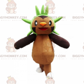 BIGGYMONKEY™ Μασκότ χαρακτήρων Καφέ κοστούμι με πράσινο στέμμα - Ανθρώπινες Μασκότ - BIGGYMONKEY_017596 - BiggyMonkey.com