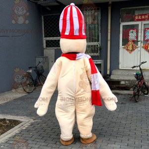 BIGGYMONKEY™ Holiday Character Mascot Costume - Candy Cane Man