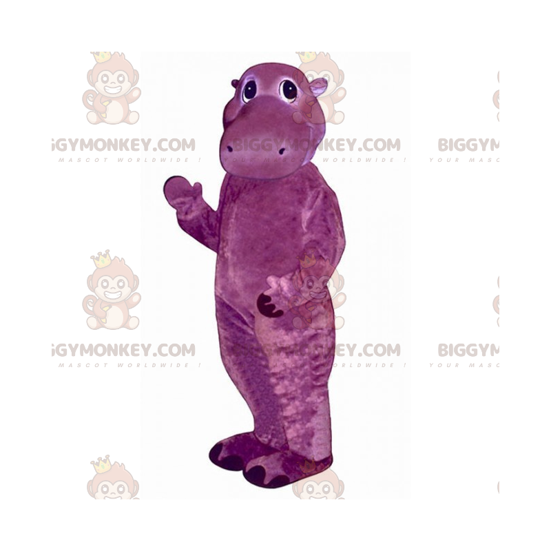Pieni violetti virtahepo BIGGYMONKEY™ maskottiasu - Virtahepo maskotit - BIGGYMONKEY_017611 - BiggyMonkey.com