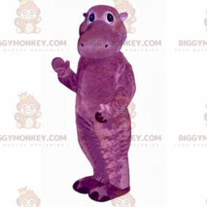 BIGGYMONKEY™ Costume da mascotte da ippopotamo viola -