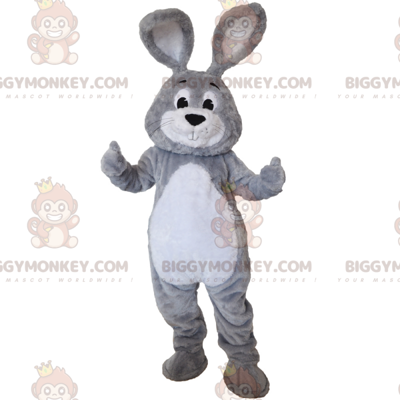 BIGGYMONKEY™ Costume da mascotte coniglio grigio -
