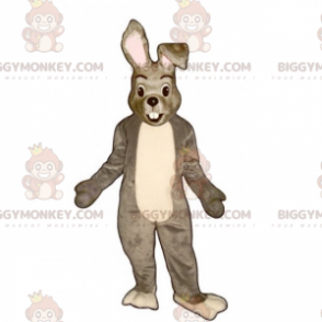 BIGGYMONKEY™ μικρό γκρίζο και άσπρο λαγός στολή μασκότ - Μασκότ κουνελιού - BIGGYMONKEY_017614 - BiggyMonkey.com