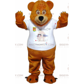 BIGGYMONKEY™ little bear mascot costume with white teeshirt -