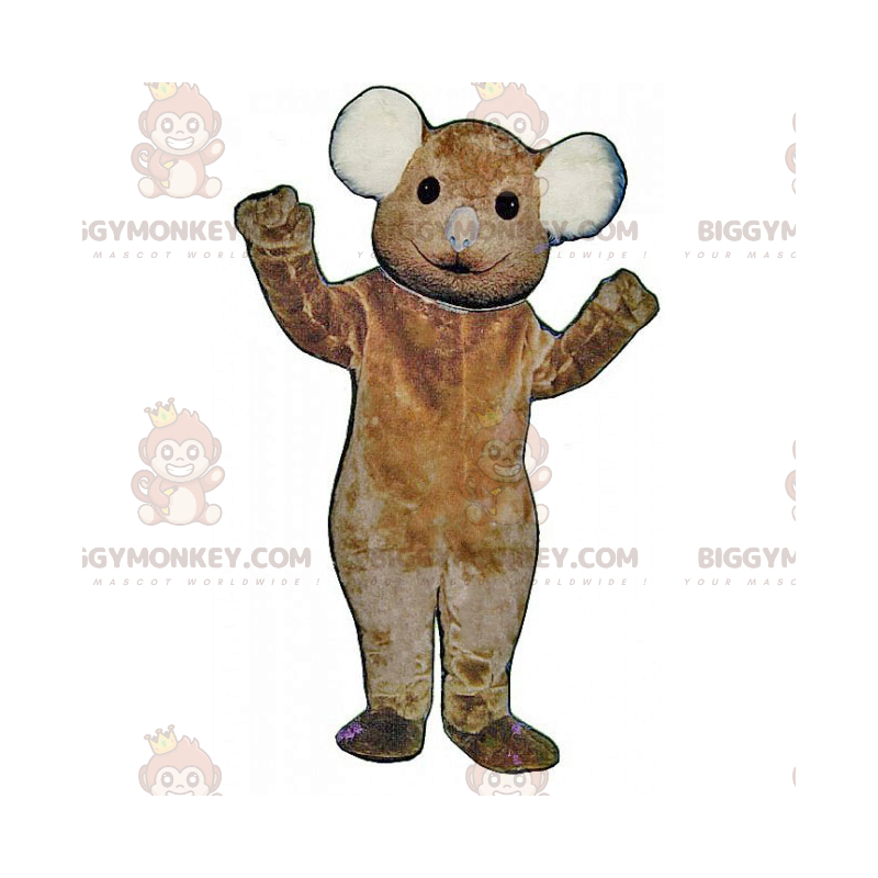 BIGGYMONKEY™ Little Brown Bear With White Ears Mascot Costume -