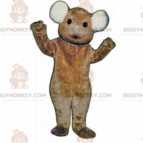 BIGGYMONKEY™ Lilla brunbjörn med vita öron Maskotdräkt - Bärmaskot - BIGGYMONKEY_017617 - BiggyMonkey.com