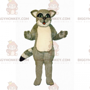 BIGGYMONKEY™ Little Grey Waschbär-Maskottchen-Kostüm -