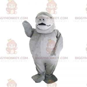 BIGGYMONKEY™ Costume da mascotte piccolo leone marino grigio -