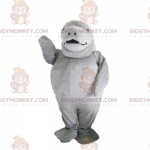 BIGGYMONKEY™ lilla grå sjölejonmaskotdräkt - BiggyMonkey maskot