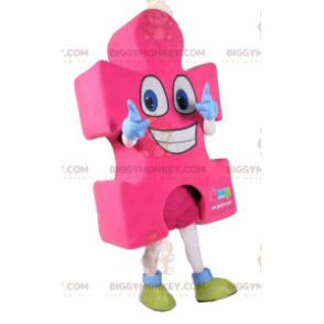BIGGYMONKEY™ Pink Puzzle Piece Mascot Costume - Biggymonkey.com