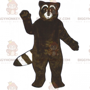 BIGGYMONKEY™ Schwarzes Waschbär-Maskottchen-Kostüm -