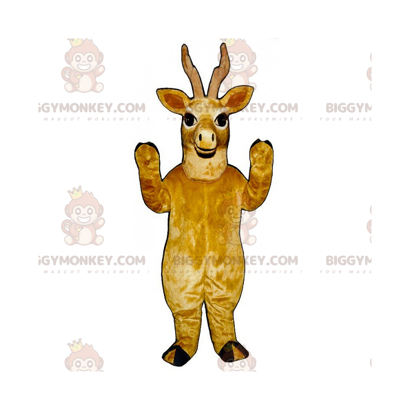 BIGGYMONKEY™ Costume da mascotte renna marrone sorridente - BIGGYMONKEY™ Costume da mascotte renna marrone sorridente -