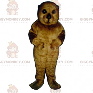 BIGGYMONKEY™ Braunes Nagetier-Maskottchen-Kostüm -