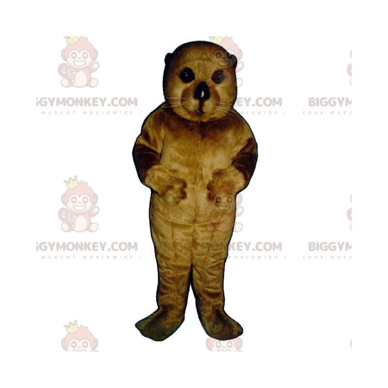 BIGGYMONKEY™ Braunes Nagetier-Maskottchen-Kostüm -