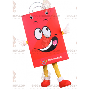 BIGGYMONKEY™ lächelndes Einkaufstaschen-Maskottchen-Kostüm -