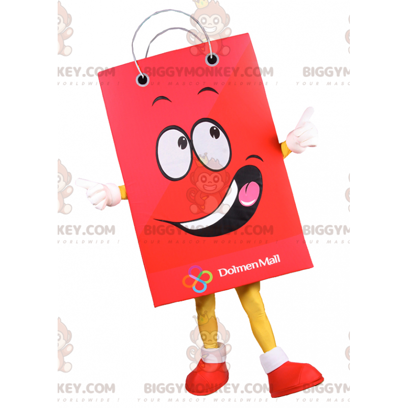 BIGGYMONKEY™ leende shoppingväska maskotdräkt - BiggyMonkey