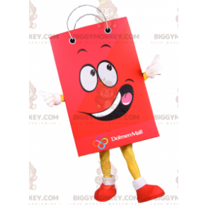 BIGGYMONKEY™ lächelndes Einkaufstaschen-Maskottchen-Kostüm -
